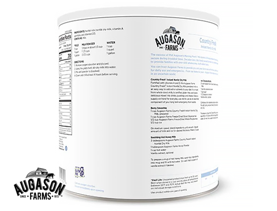 Augason Farms: Country Fresh Real Instant Nonfat Dry Milk Can